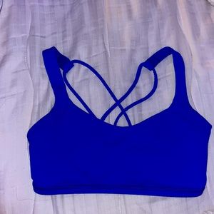Blue lululemon sports bra